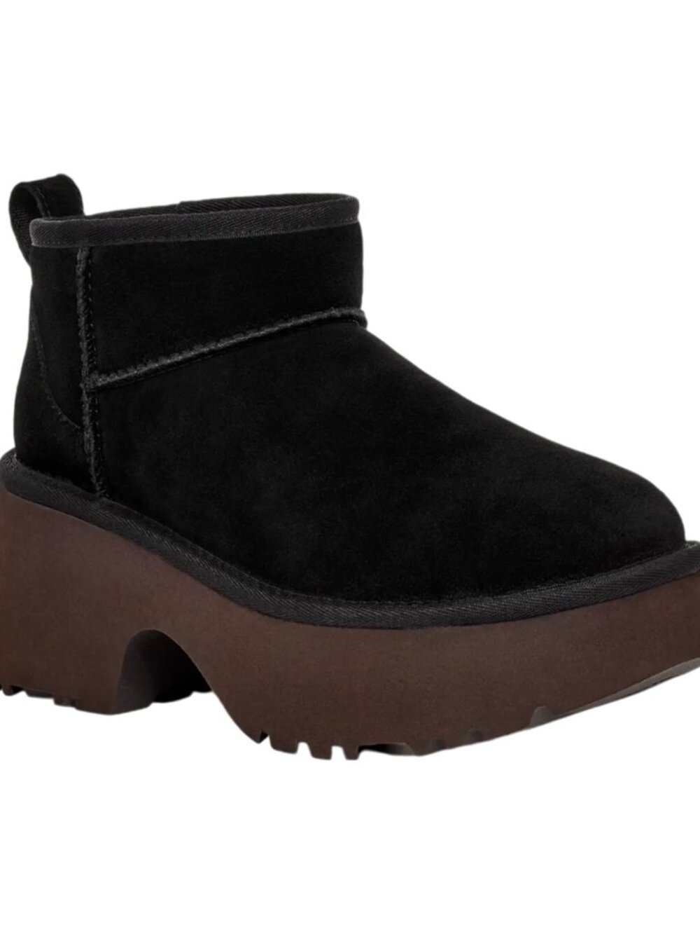 UGG Women's Classic Ultra Mini New Heights - Black Suede. Sz: 10